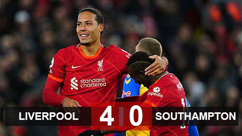 Đại thắng Southampton, Liverpool chiếm vị trí thứ 2 của Man City